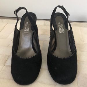 Pony hair Gianni Versace heels
